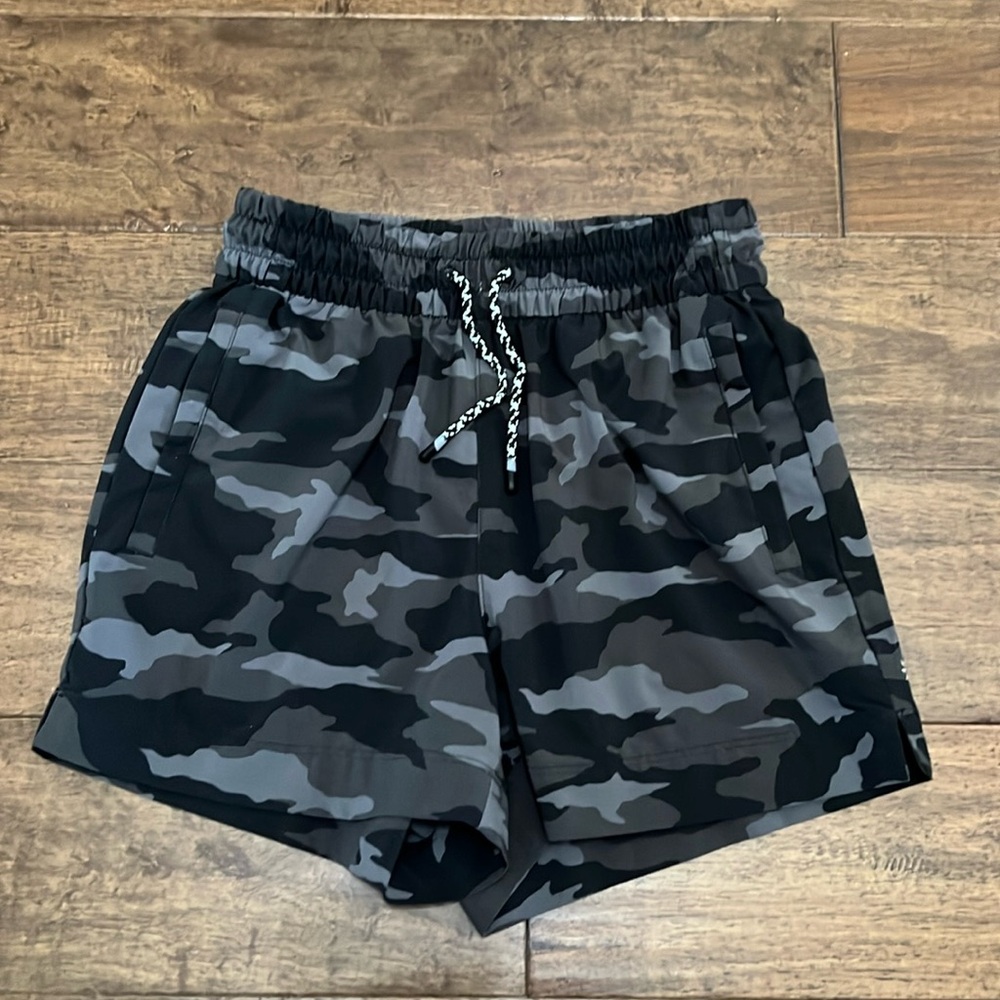 Athleta Girl Black Camo Shorts